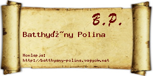 Batthyány Polina névjegykártya